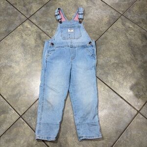 OshKosh Overall Toddler Sz 4T With Pink Lining